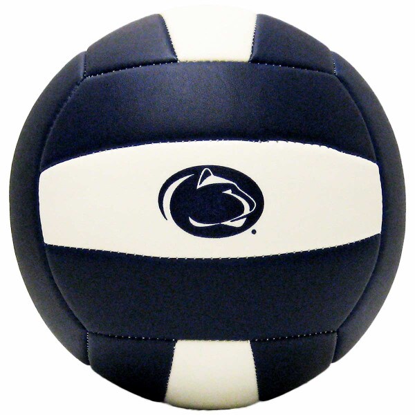 navy and white volleyball with Penn State Athletic Logo